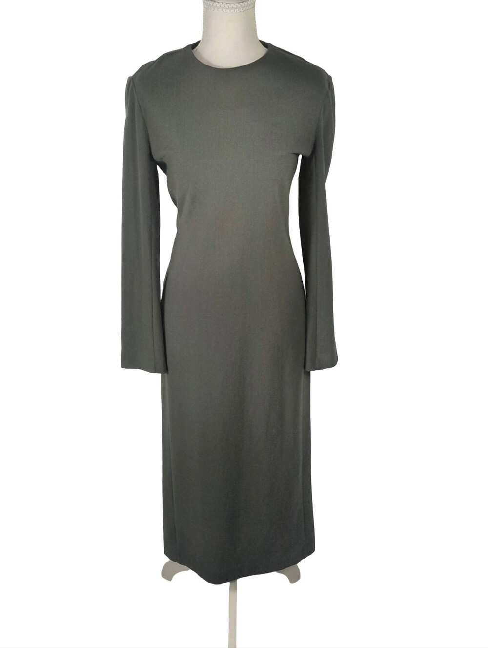 Zara Gray Long Sleeve Minimalist Wool Midi Sz XS NWT